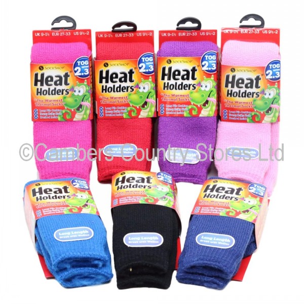 Heat Holders Kids Socks 9 1.5 Various Colour Cambers Country Store